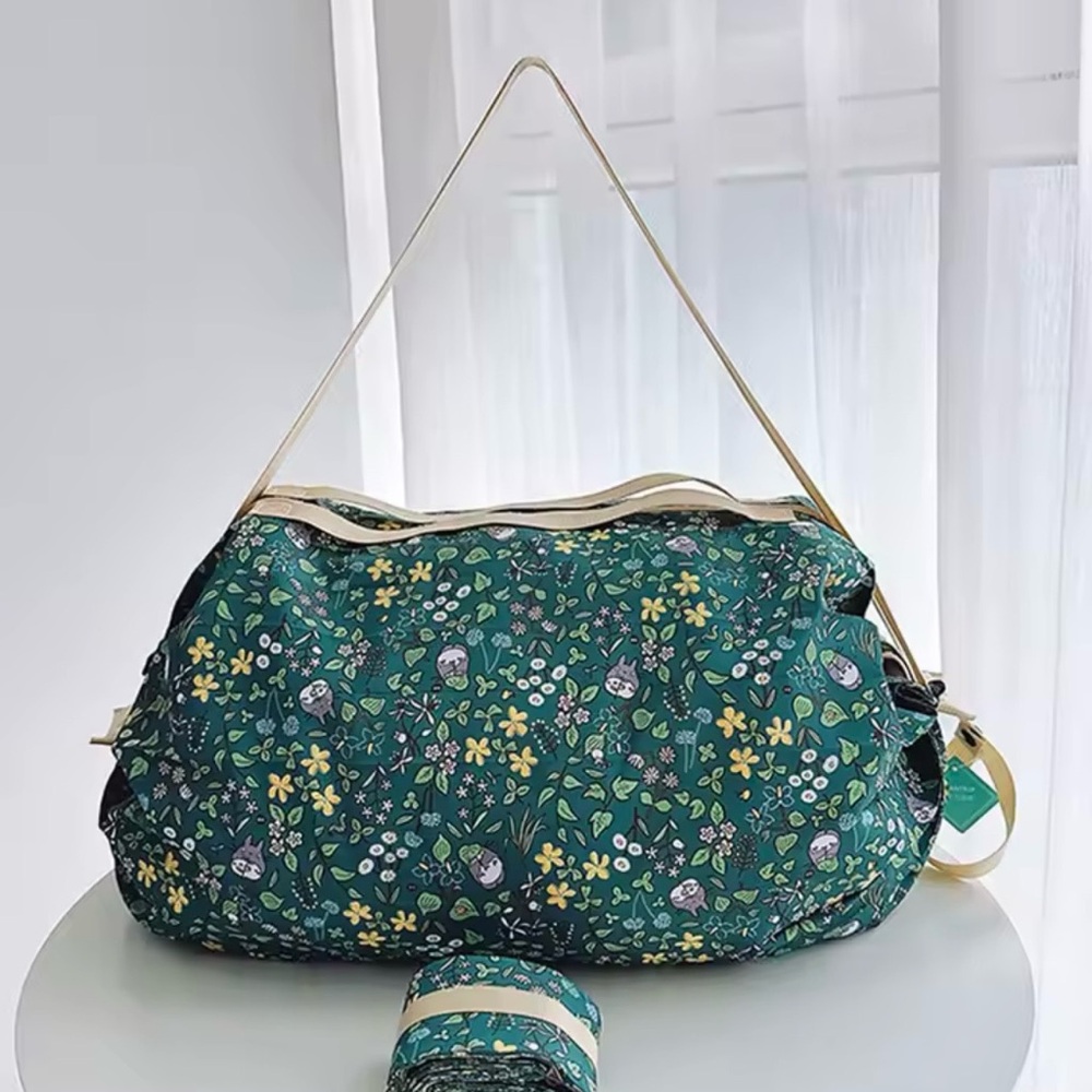 My Neighborhood Totoro Foldable Tote Shoulder Shopping Bag Japanese Style Size L - Picture 4 of 9